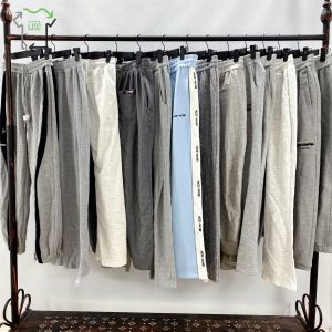Winter Running Warm Used Trousers Casual Soft Thick Cotton Sports Pants Drawstring
