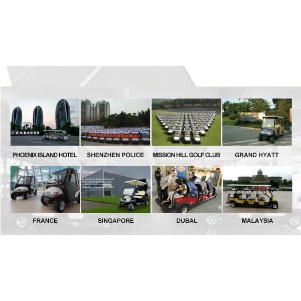 Safe & Comfortable Electric Golf Cart 6 Seats & 2 Rear for 8 Passengers High Speed Long Range