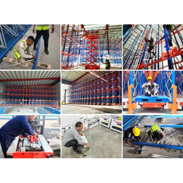 Two Way Radio Shuttle Racking Pallet Runner Rack System Room Temperature Warehouse