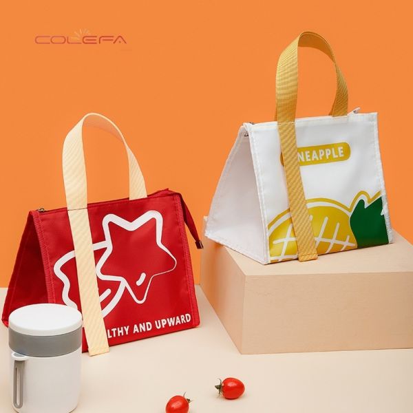 New Oxford Fashion Large Capacity Insulated Lunch Bag Student Minimalist Thickened Waterproof Triangle Insulated Lunch Bag