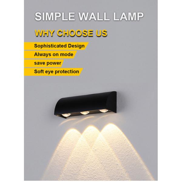 Luminous Modern LED Wall Lights 3W/9W Waterproof Outside Wall Lights
