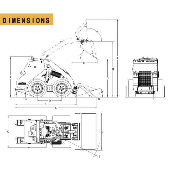 China cheap factory OEM Mini wheel loader ML525W WHEEL TYPE WITH DIESEL ENGINE EPA5 FOR USA AND EURO MARKET
