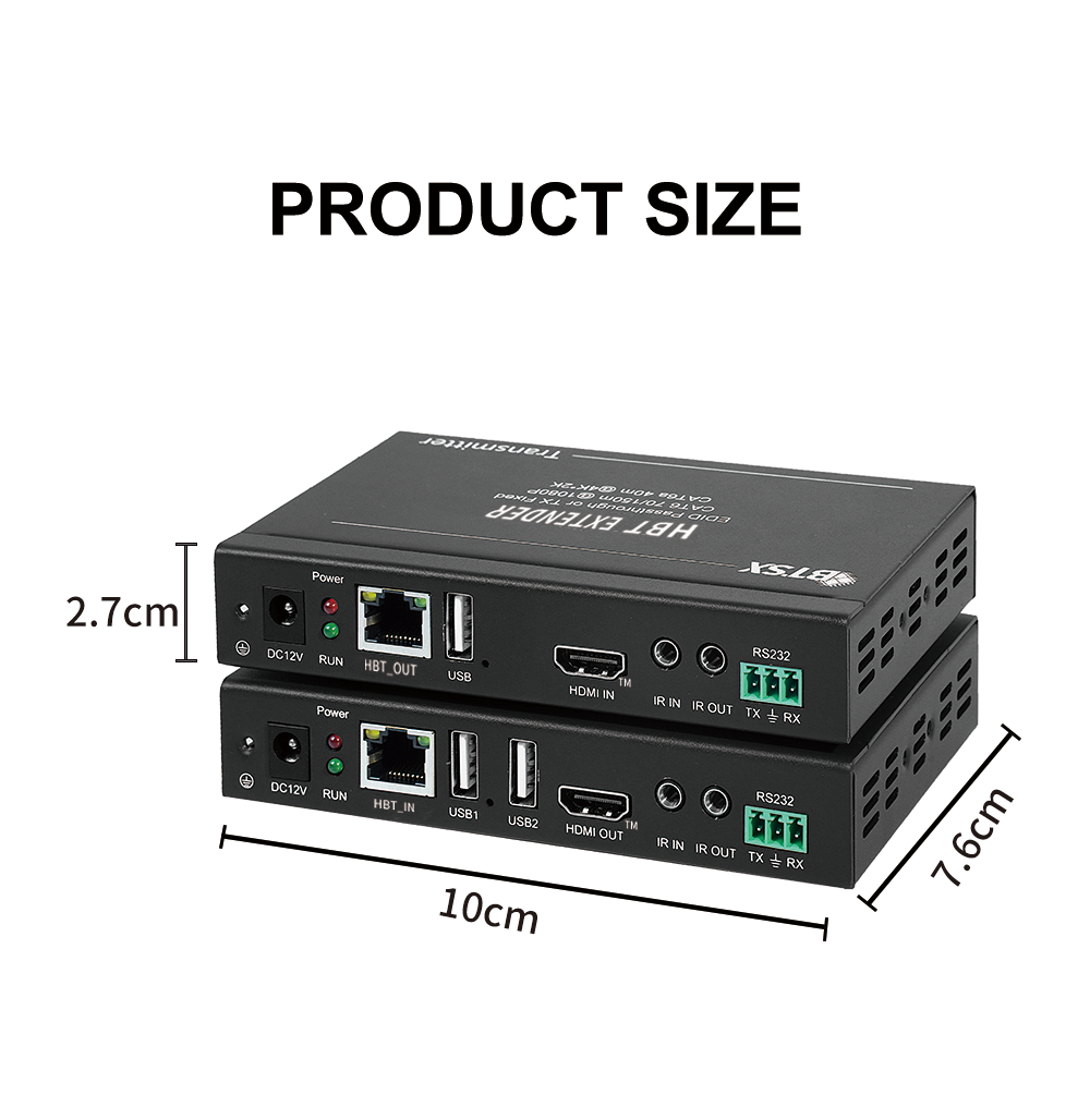 4Kx2K@30Hz HDBaseT Extender with 70m Transmission and Zero-Latency for Multi-Screen Projects
