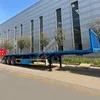Best Selling Flatbed Trailer 3 Axle 20 FT 40 FT Flat Bed Truck Semi Trailer Blue Color Container Cargo Transport Flatbed Semi Trailer
