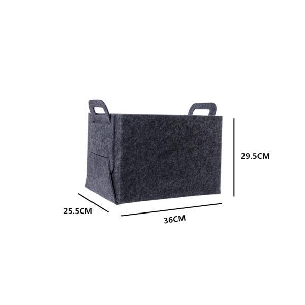 Household Large Foldable 12mm Felt Storage Basket With Handle