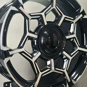 GeometricHoneycombMonoblockForgedWheel 6061T6 Alloy RimGloss Black Machined Face Fit for Rolls Royce GhostCullinanCustom PCD ET