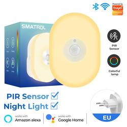 Oval Tuya Pir Sensor Night Light Bathroom Motion Sensor Night Light