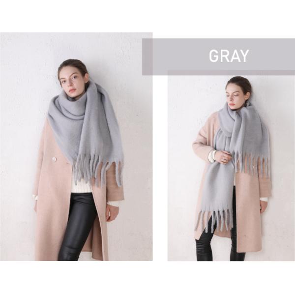 Y-Z 2025 Winter Nordic Polar Fleece Female Scarf Comfortable Cosy Boho Shawl with Fringed for Christmas Festival Vegan Style