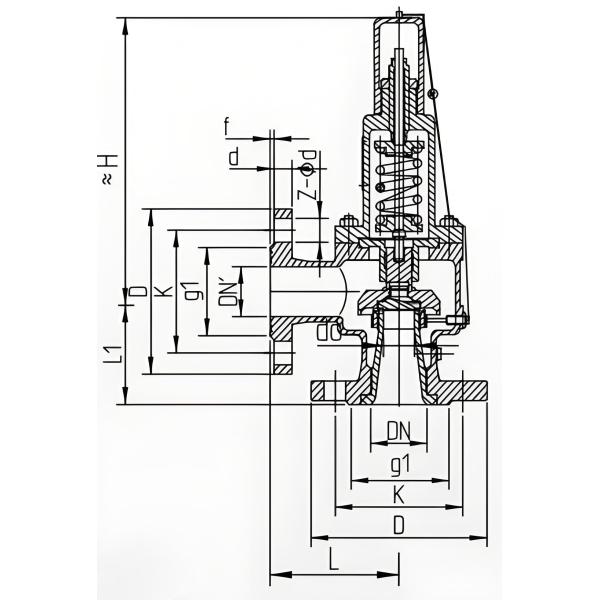 Válvula de seguridad solenoide neumática de hierro, 35 bar de presión