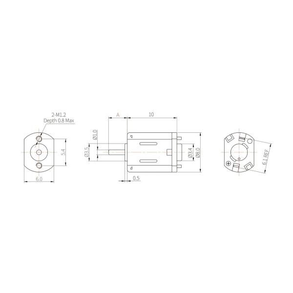 K10 Miniature DC Motor High Speed Small DC Motor 3V 4.8V 20000RPM For Notebook PC