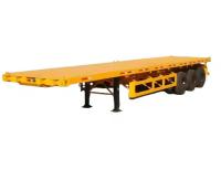 CIMC 3 Ejes 12m Nuevo contenedor de cama plana Semi remolque de camión de cama plana baja Semi remolque