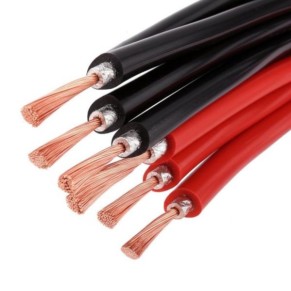 Conducteur intérieur DC Solar Cable Black/cable électrique photovoltaïque rouge 6mm2