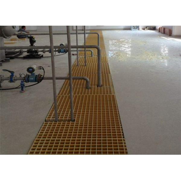 High Strength Chemical Resistant FRP Grating with Colorful Surface for Industrial Flooring