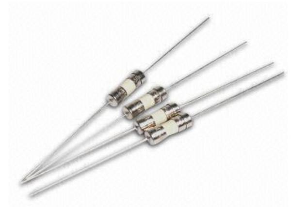 Nickel Plated Brass Cap 3x10mm Cylindrical Leaded Time Lag Ceramic Tube Fuse 1.6A 250VAC Board Mount With UL Approved