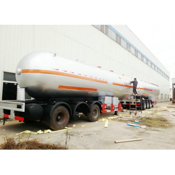 50 m3 Tank Semi Trailer For Liquid Petrol Gas , Butane , Propane Transport
