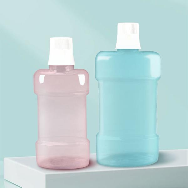 High End Portable 250ml 500ml Plastic Mouthwash Bottle for Mouth Clean Wash Plastic Bottle