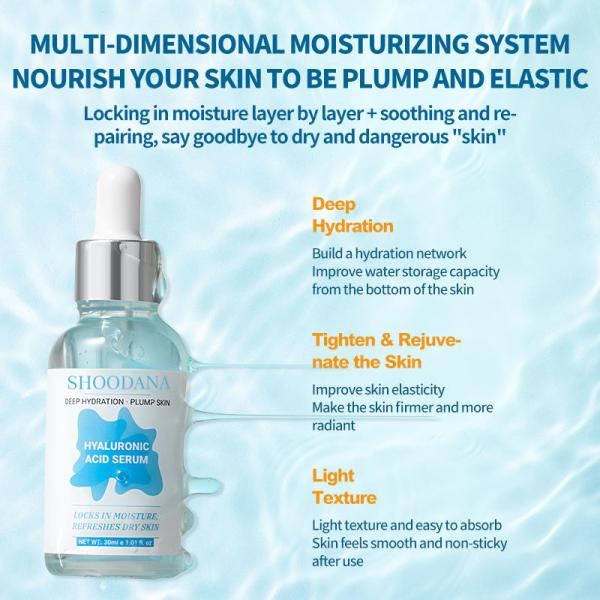 Sérum pour la peau au collagène, acide hyaluronique, blanchissant, éclaircissant et vitamine C, en marque de distributeur