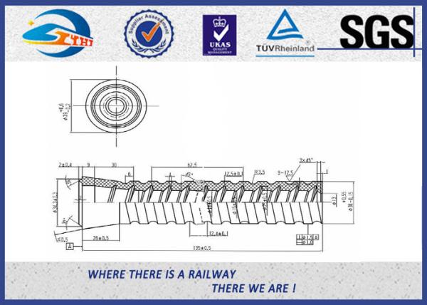Black Plastic And Rubber Part Railway HDPE And PA66 Dowel For Screw
