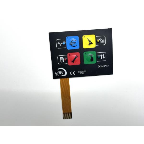 Настраиваемая светодиодная мембрана рельефный тактильный переключатель клавиатура 3M Клей