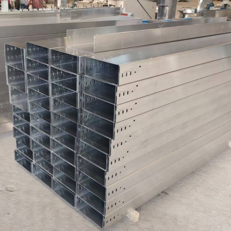 Zinc Coating Galvanized Steel Cable Tray Solid Bottom / Trough