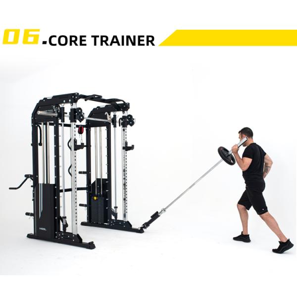 Custom Design Silver Grey Metal All in One Trainer Smith Machine for Home Workouts