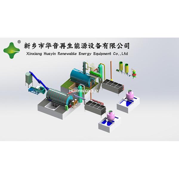 15T Per Day Waste Tire Pyrolysis Plant To Fuel Oil And Diesel Layout Design