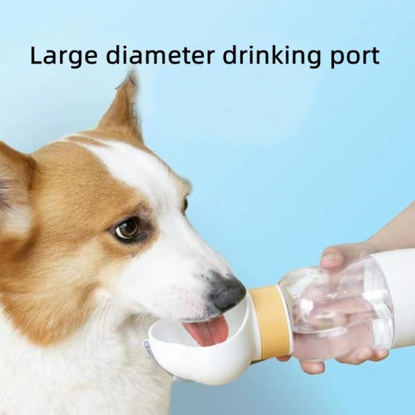 Perro portátil plástico del dispensador del agua del animal doméstico fuera de la taza que viaja