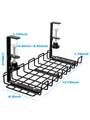 Функциональная палитра для управления кабелями с висячим столовым организатором 39*17*12,5 см Металлическая сетка