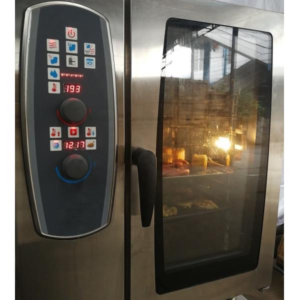 8-tray gas convection combi oven for baking French bread CE certified and 18.6kw power