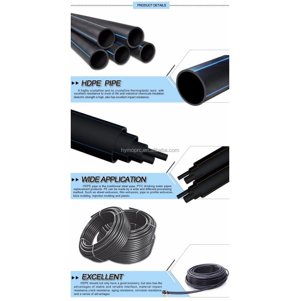 Sample Glue Connection HDPE Steel Reinforced Drain Pipe for Water Flow and SDR 17.6