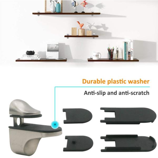 Modern Furniture Hardware Glass Shelf Bracket with Adjustable Glass to Glass Support