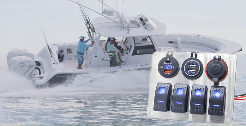 4 панель перекидного переключателя заряжателя IP65 USB шатии всеобщая