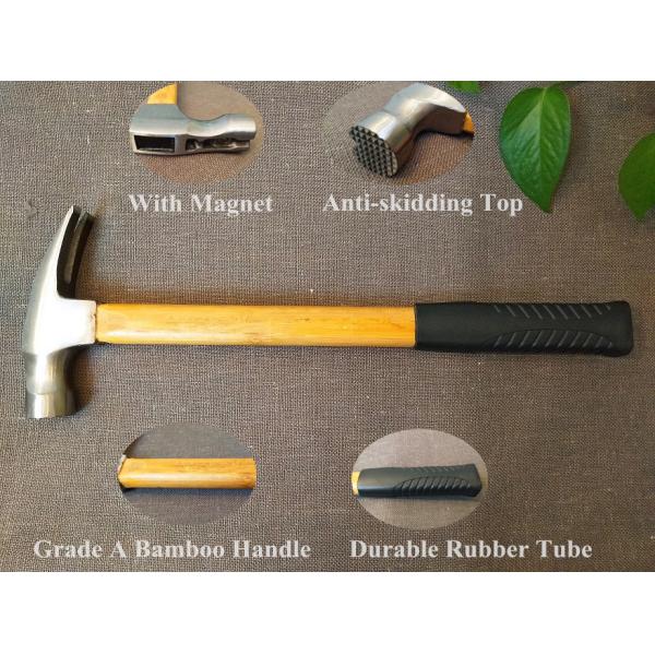 American Type Carbon Steel Bamboo wood Carpenter Hand Claw hammer in Hand Tools