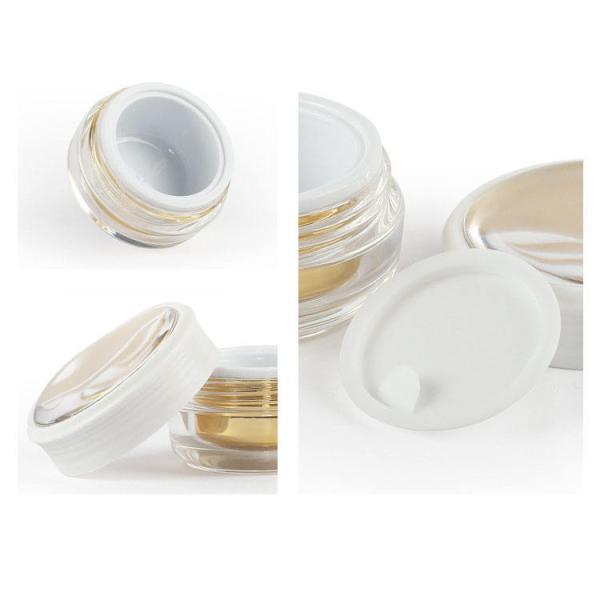 le rond 30G en plastique acrylique vide cogne la crème de luxe d'oeil de soins de la peau avec le couvercle de vis