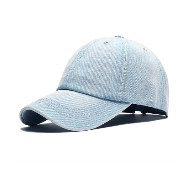 Washed Cotton Twill Baseball Cap , Durable Plain Distressed Baseball Cap
