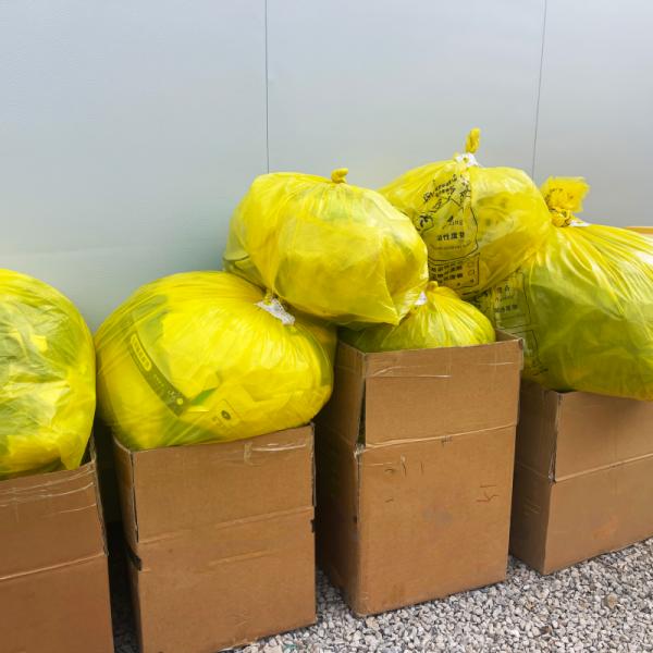 Переносные мешки с плоским ртом для больничных и клинических отходов толщина 5-100 микрон