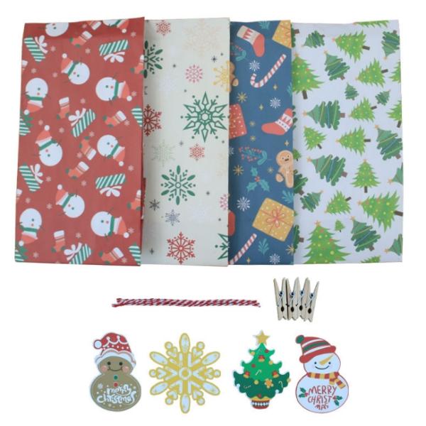 сумка доказательства масла упаковки еды рождества 70g Kraft бумажная для испеченного хлеба