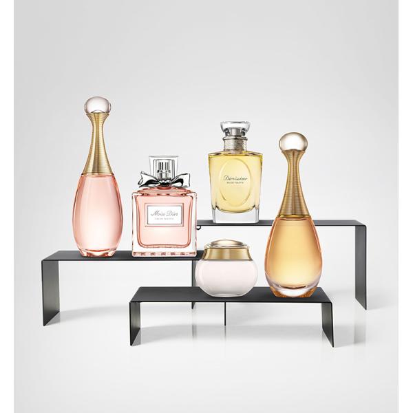 Black Metal Shop Display Showcase Fashionable For Perfume / Watch Store