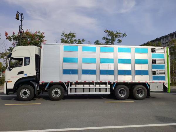 Export Customization 8x4 35 TONS Live Poultry Transportation Truck Piglets Transport Truck With Aluminum Alloy Compartment Box