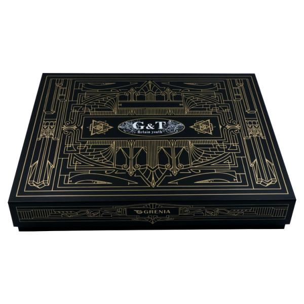 Hot Sale Quality Custom Lid And Base Black Gift Packaging Box With Logo