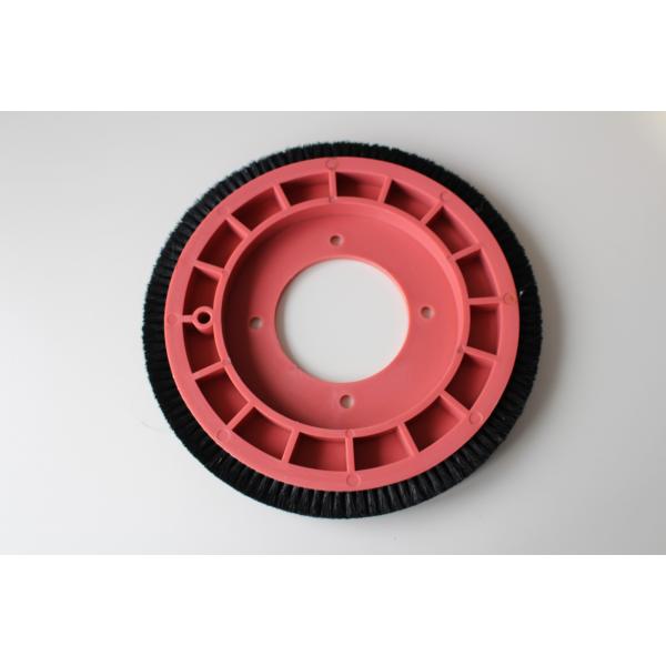 Unitech Stenter Machine Parts Fabric Brush Wheel Black Bristle Material Red Nylon Body Standard Size
