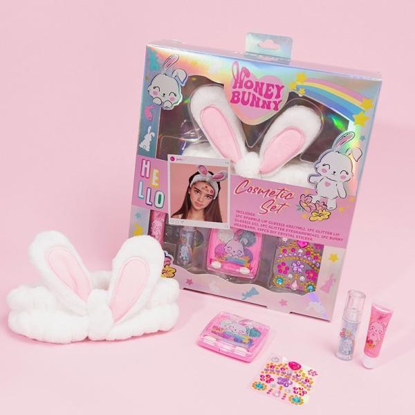 Kids Makeup Kit With Cute Bunny Headband
