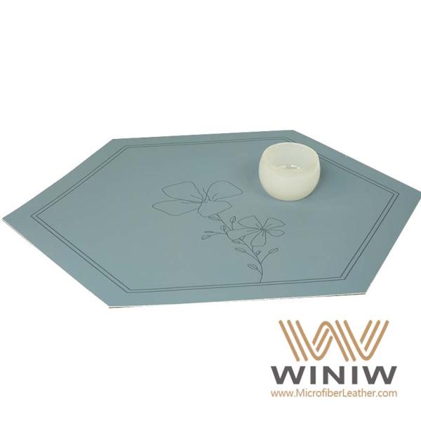 Morandi Color Carbon Faux Leather Microfiber Fabric Custom Pattern For Desk Mat