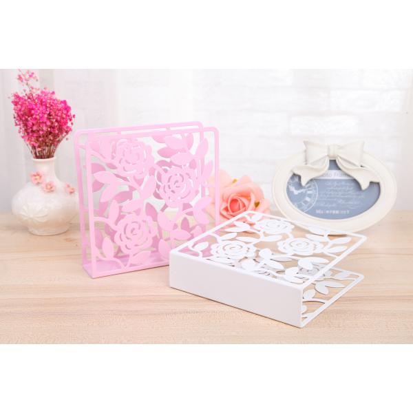 Современная картина цветка крышек коробки ткани держателя салфетки металла для домашнего оформления