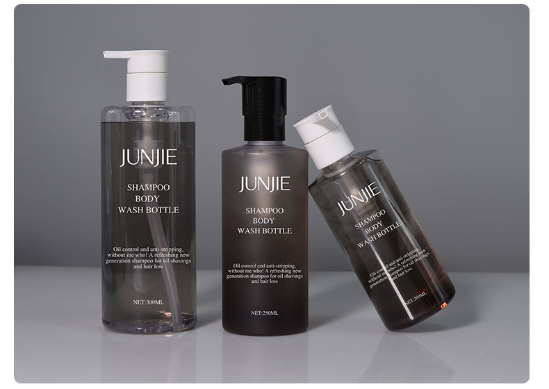 Luxury Cosmetic Packaging 500ml PET Plastic Shampoo Bottle Liquid Hand Wash Body Lotion Frosted Pump Bottles for Skin Care
