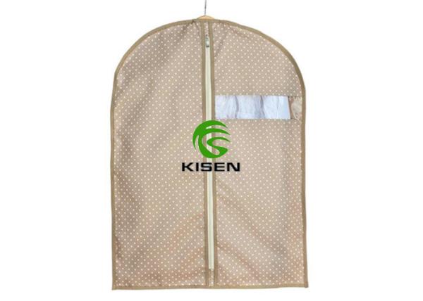 Customized Zippered Garment Bags Foldable PVC Material For Suit / Shirt