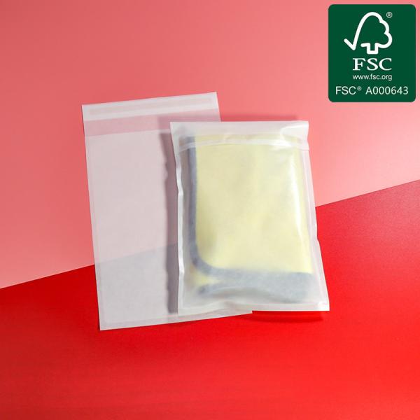 Custom Glassine Paper Bags Biodegradable Apparel Packaging