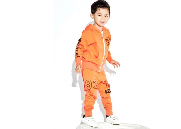 Casual Kids Boys Clothes Boys Sports Wear Sets Fully Zipper With Long Length Pants
