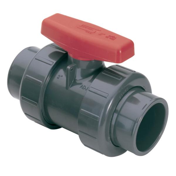 ASTM Practical True Union Ball Valve UPVC Anticorrosive Stable