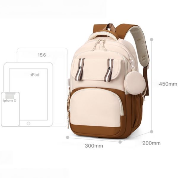 Colefa Wholesale 15.6 Inch Laptop Backpack Ins Style Korean Version Harajuku Campus Junior High School Students Trendy Backpack